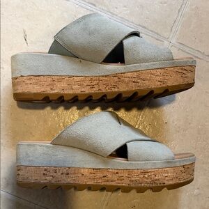 Sorel Women's Gray Platform Sandals